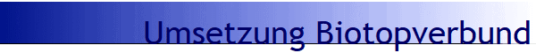 Umsetzung Biotopverbund